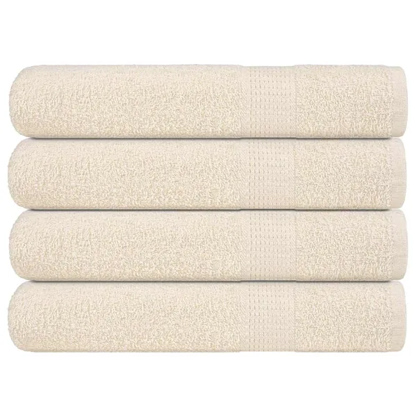 Serviettes de sauna FROGN 4 pcs crème 80x200 cm 360 g/m²