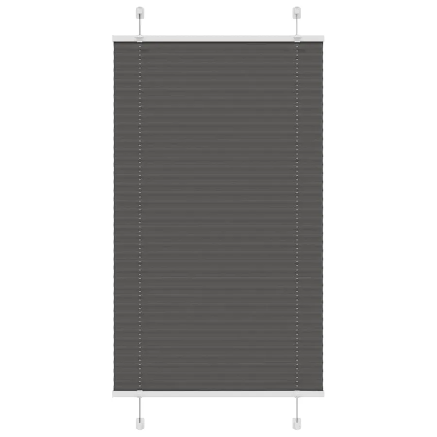 Store plissé noir 80x150 cm largeur du tissu 79,4 cm polyester