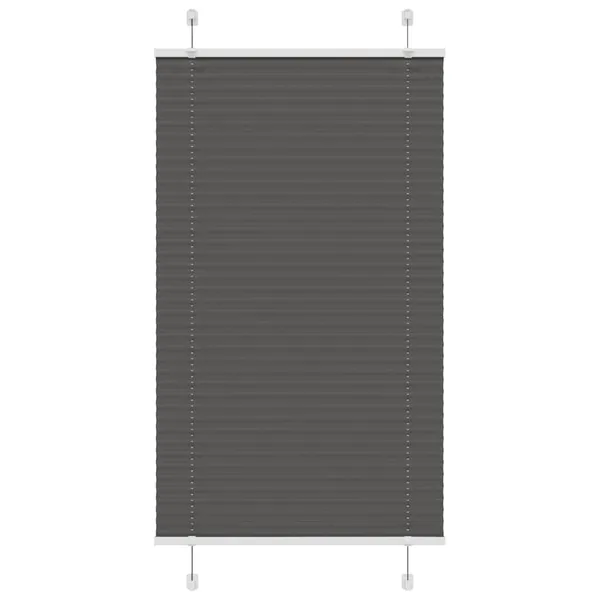 Store plissé noir 80x150 cm largeur du tissu 79,4 cm polyester