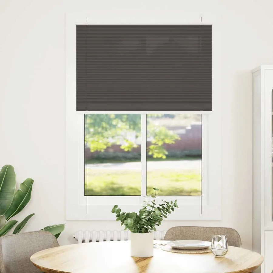 Store plissé noir 100x100 cm largeur du tissu 99,4 cm polyester - 2