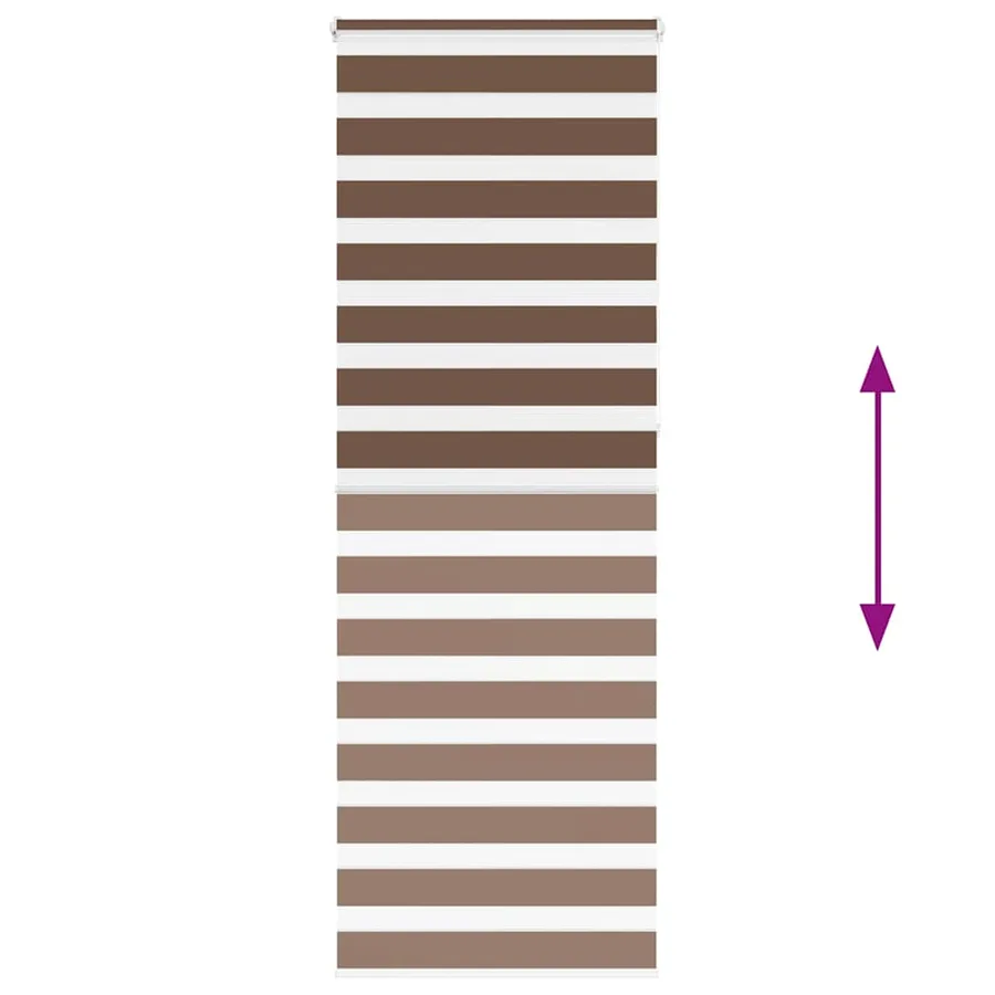 Store zèbre marron 90x230 cm largeur du tissu 85,9 cm polyester - 5