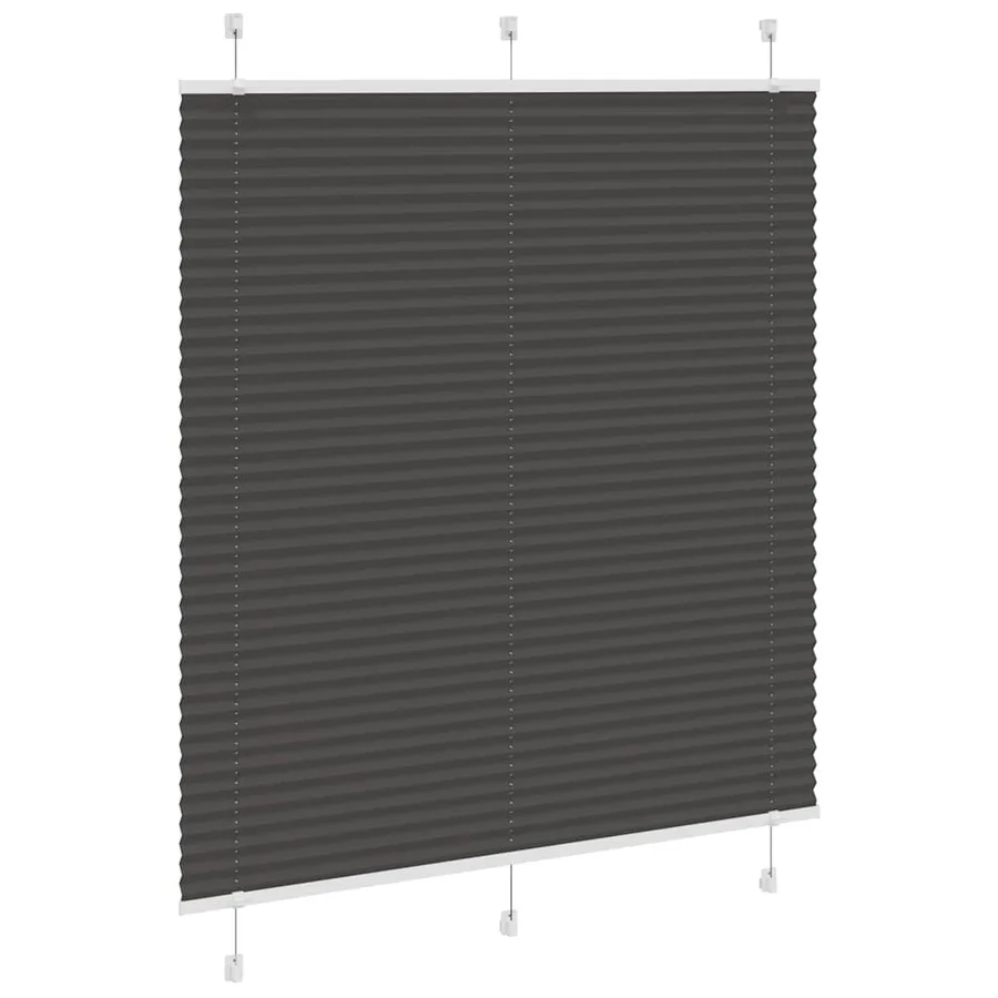 Store plissé noir 120x150 cm largeur du tissu 119,4cm polyester - 3