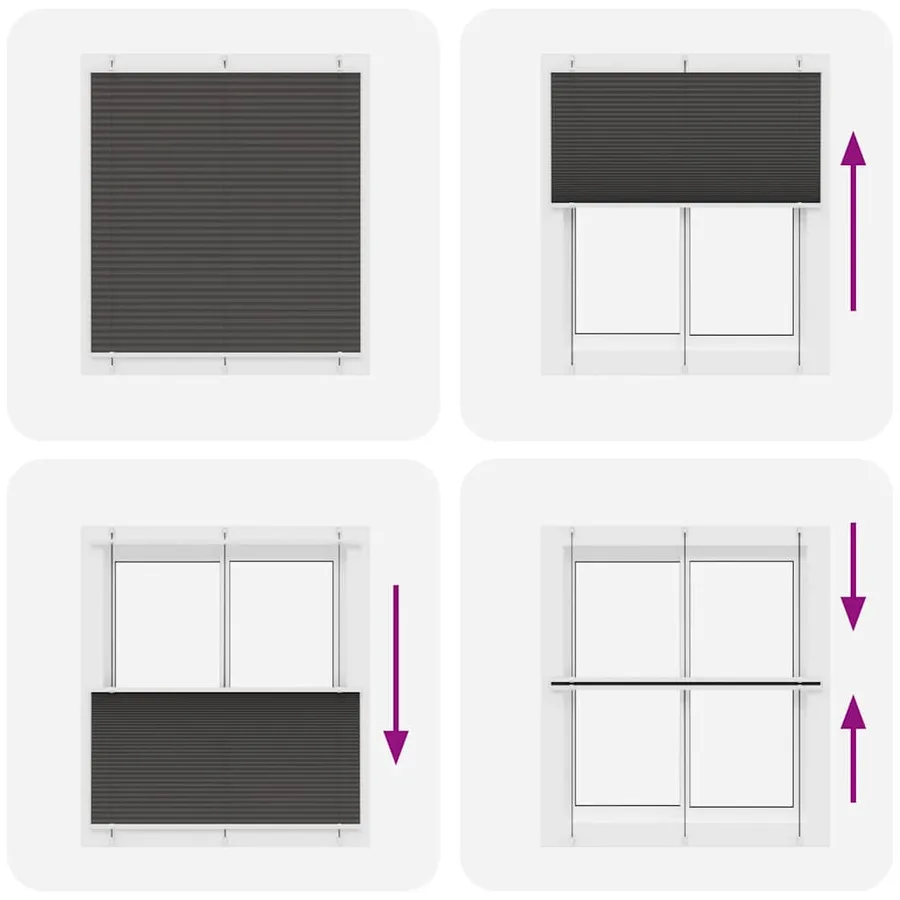 Store plissé noir 120x150 cm largeur du tissu 119,4cm polyester - 7