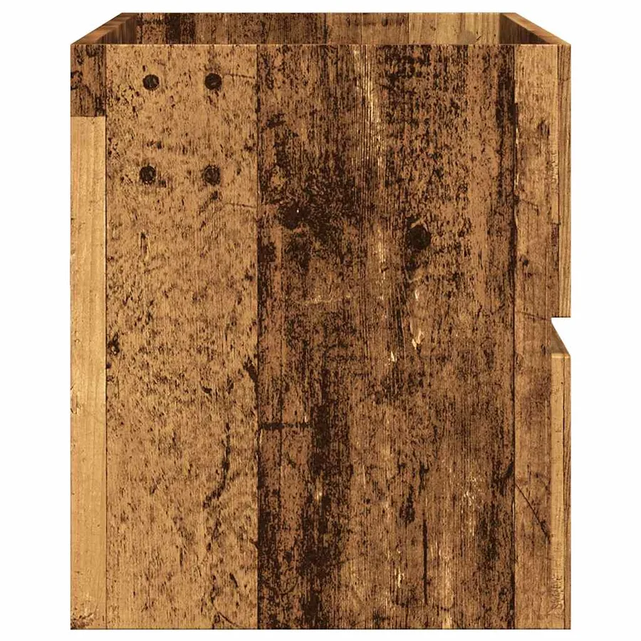 Armoire lavabo vieux bois 100x38,5x45 cm bois d'ingénierie - 5