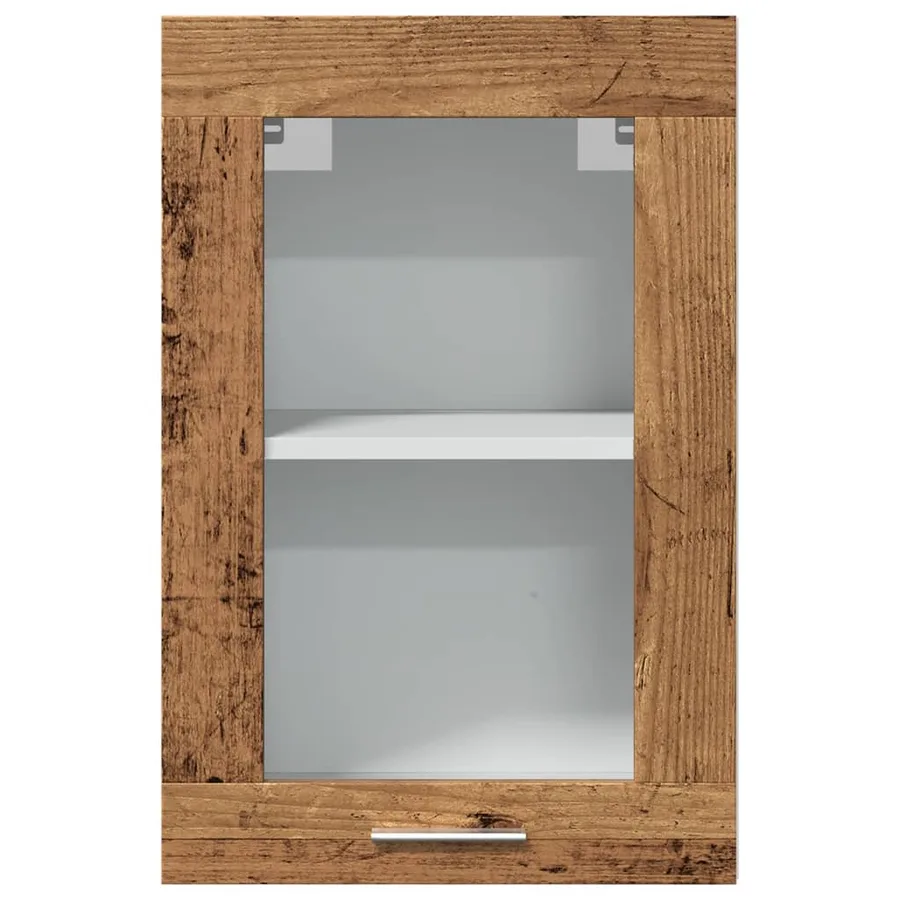 Vitrine suspendue "Lyon" Bois ancien 40 x 31 x 60 cm Bois d'ingénierie - 4