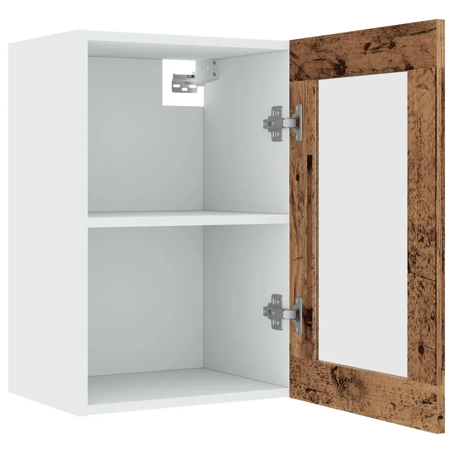 Vitrine suspendue "Lyon" Bois ancien 40 x 31 x 60 cm Bois d'ingénierie - 5