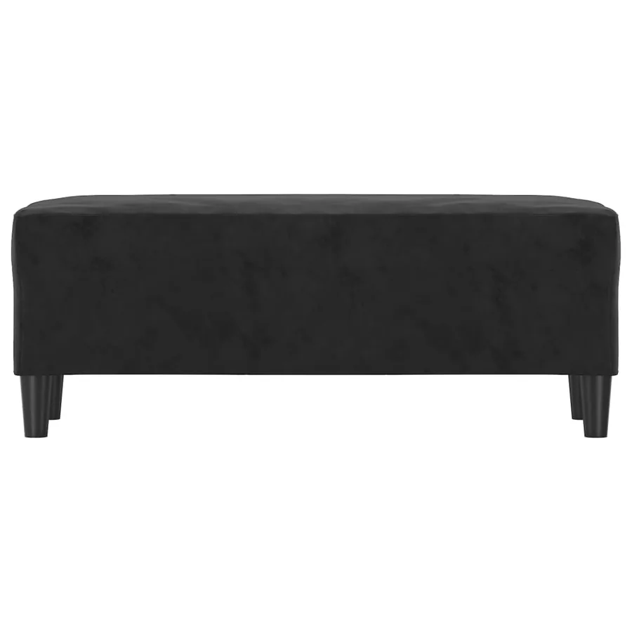 Banc Noir 100x35x41 cm Velours - 3