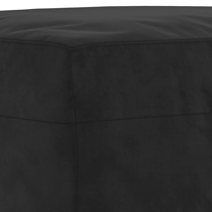 Banc Noir 100x35x41 cm Velours - 5