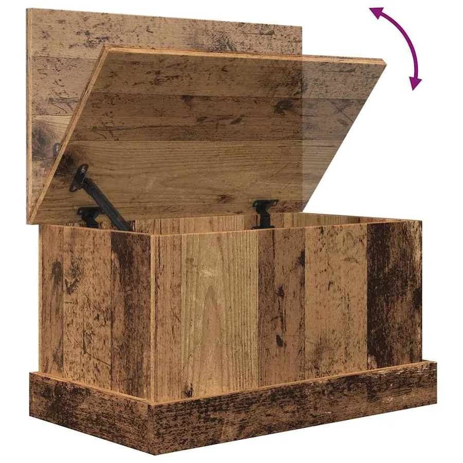 Boîtes de rangement vieux bois 30x50x28 cm bois d'ingénierie - 8