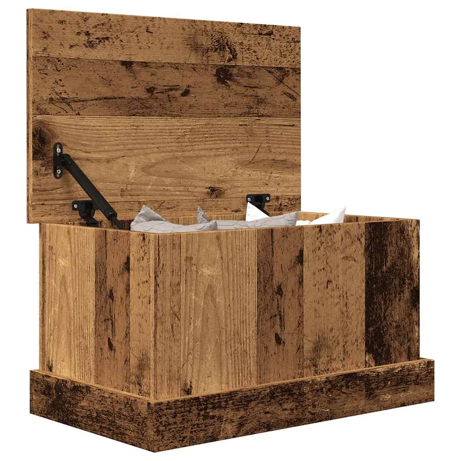 Boîtes de rangement vieux bois 30x50x28 cm bois d'ingénierie - 9