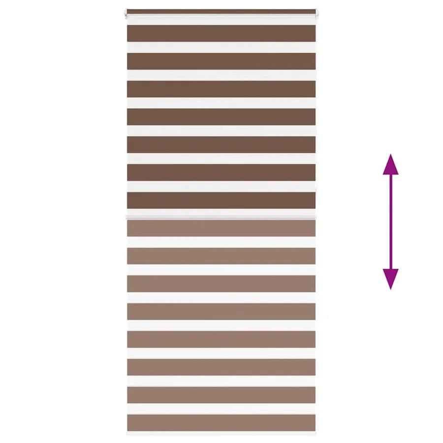 Store zèbre marron 115x230cm largeur du tissu 110,9cm polyester - 5