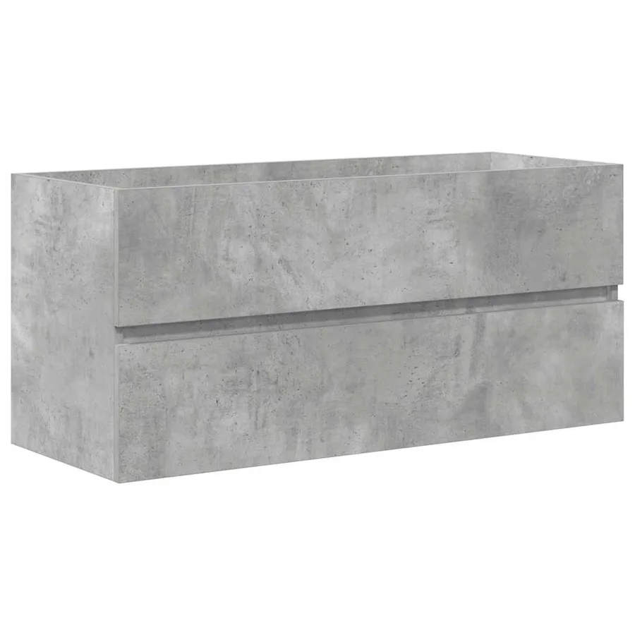 Ensemble de meubles de salle de bain 2 pcs gris béton - 5
