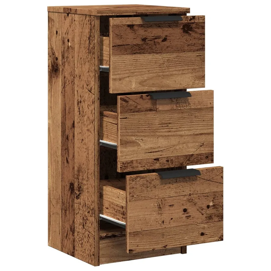 Buffets 2 pcs vieux bois 30x30x70 cm bois d'ingénierie - 9