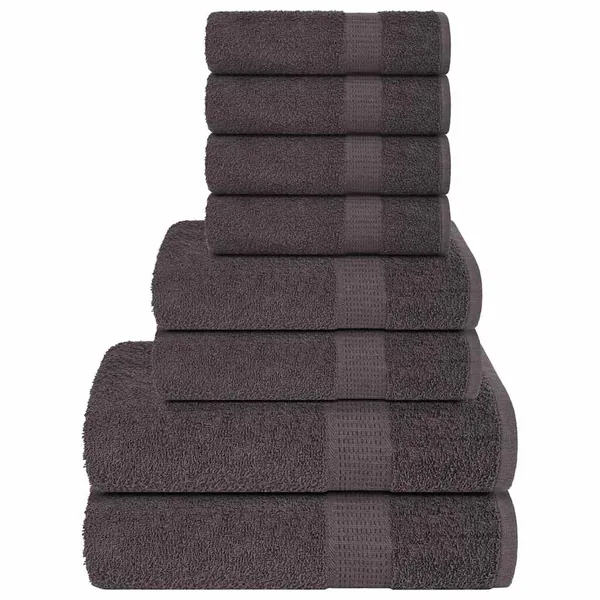 Ensemble de serviettes FROGN 8 pcs anthracite 360 g/m²