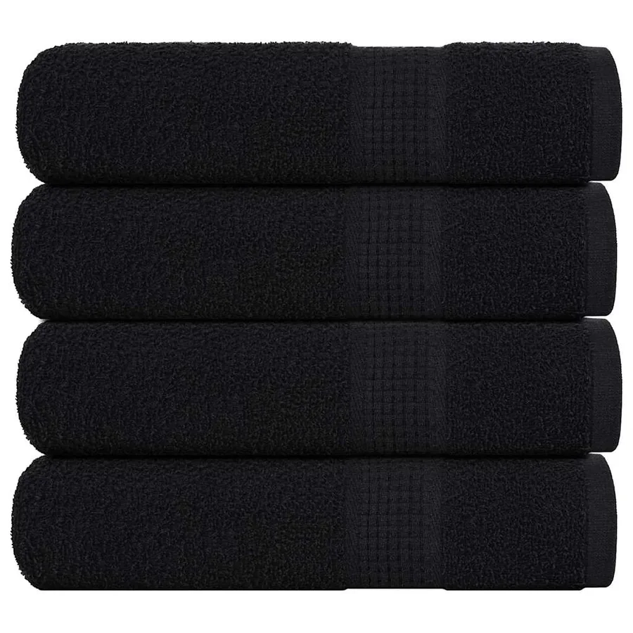 Serviettes de douche FROGN 4 pcs noir 70x140 cm 360 g/m²