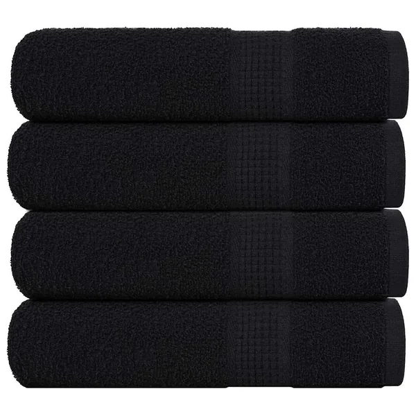 Serviettes de douche FROGN 4 pcs noir 70x140 cm 360 g/m²