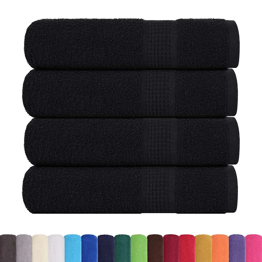 Serviettes de douche FROGN 4 pcs noir 70x140 cm 360 g/m² - 2
