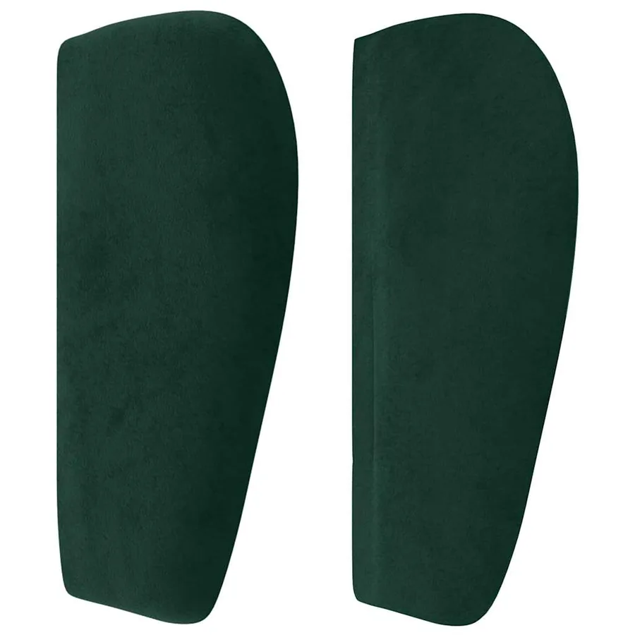 Tête de lit avec oreilles Vert foncé 147x23x78/88 cm Velours - 4