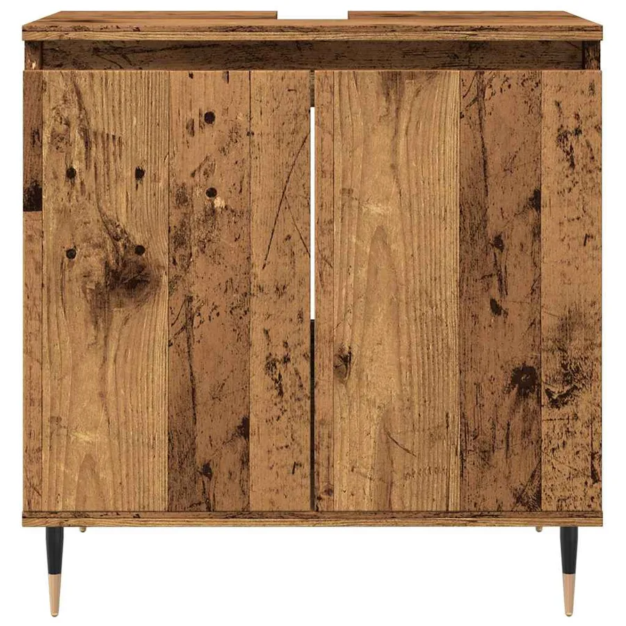 Armoire de salle de bain vieux bois 58x33x60 cm bois ingénierie - 4