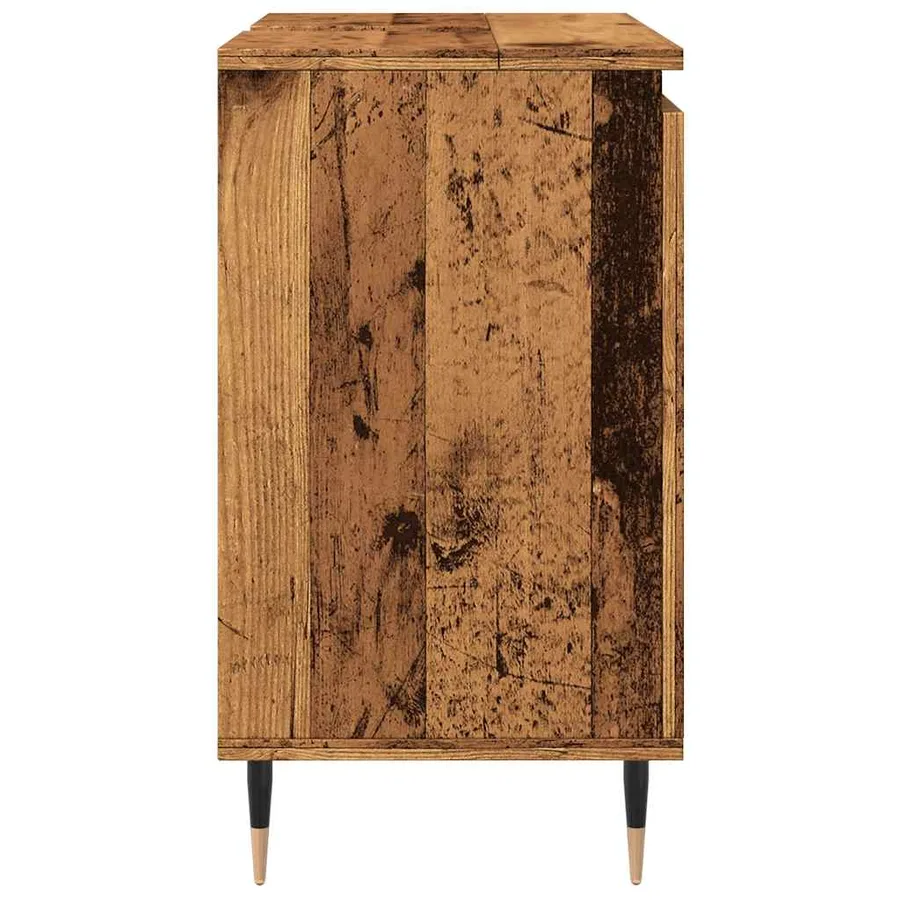 Armoire de salle de bain vieux bois 58x33x60 cm bois ingénierie - 5