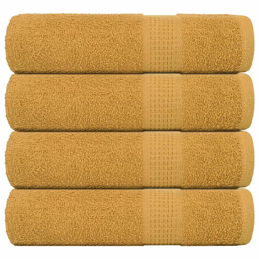 Serviettes de bain FROGN 4 pcs doré 100x150 cm 360 g/m²
