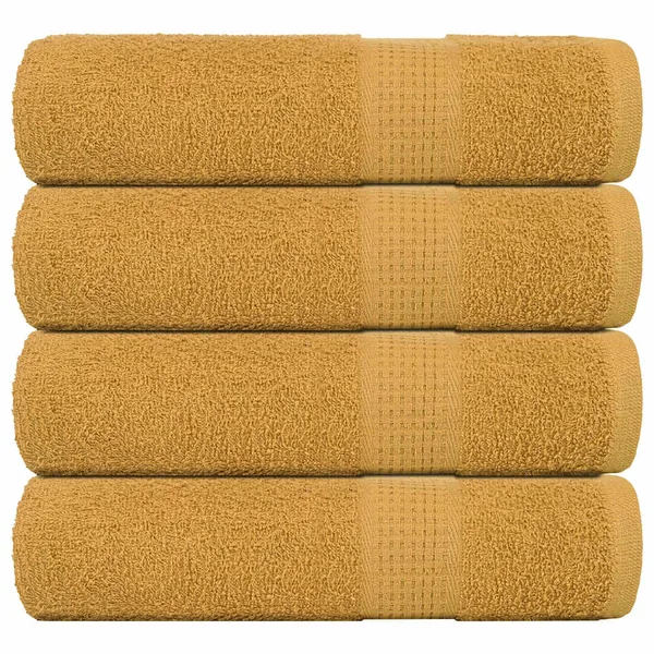 Serviettes de bain FROGN 4 pcs doré 100x150 cm 360 g/m²