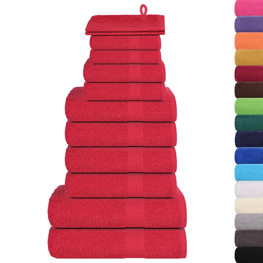Ensemble de serviettes FROGN 12 pcs rouge 360 g/m² - 2