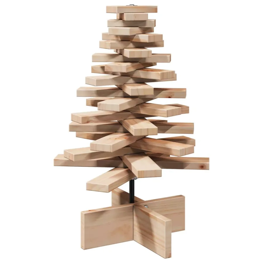 Arbre de Noël en bois pour décoration 60 cm bois massif de pin - 2