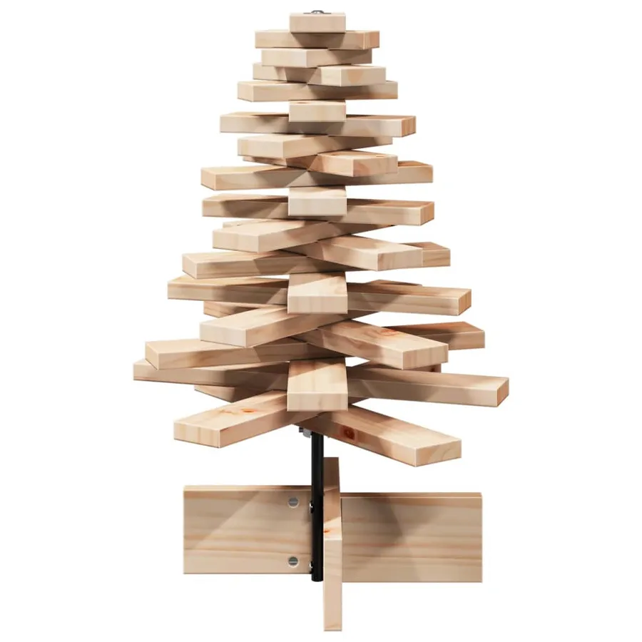 Arbre de Noël en bois pour décoration 60 cm bois massif de pin - 4
