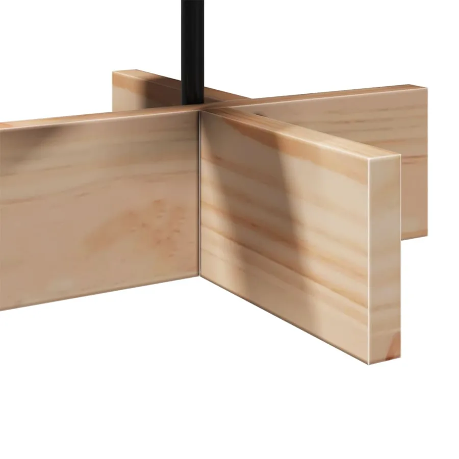 Arbre de Noël en bois pour décoration 60 cm bois massif de pin - 6