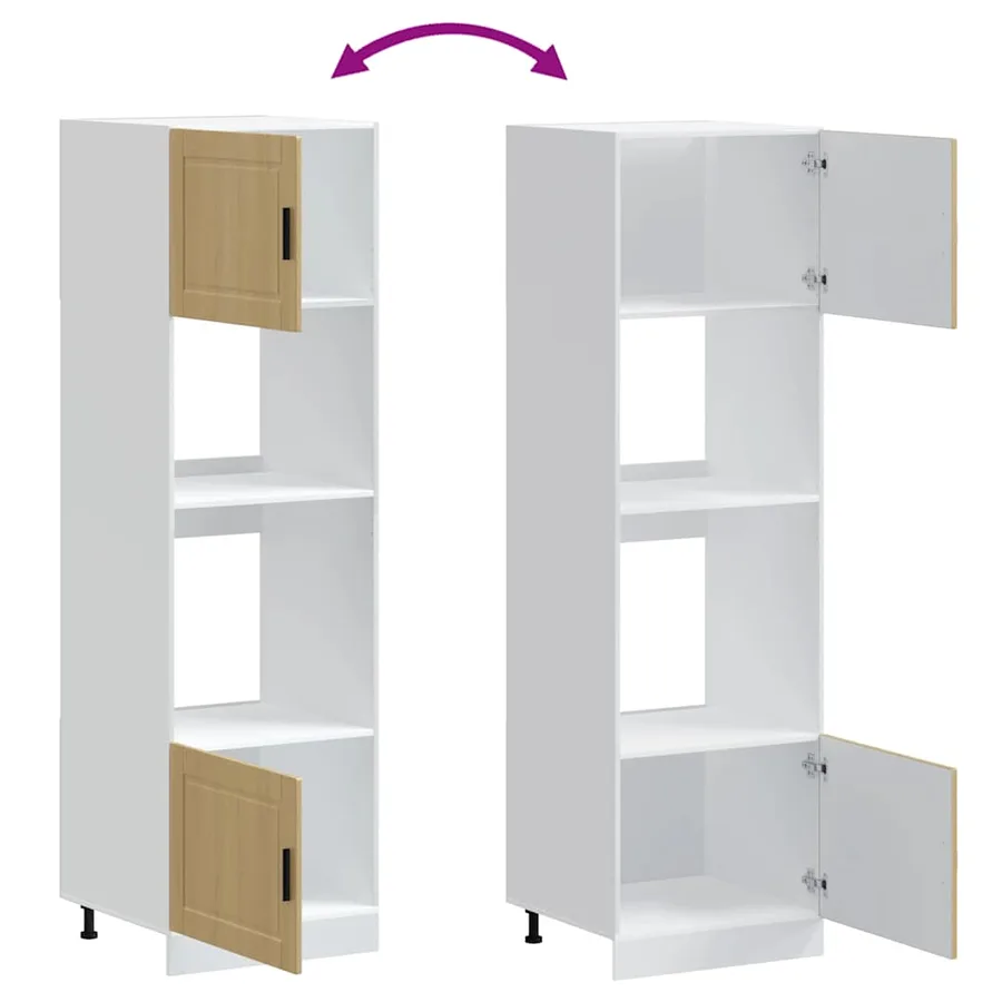 Armoires de four 2 pcs Porto chêne sonoma bois d'ingénierie - 8