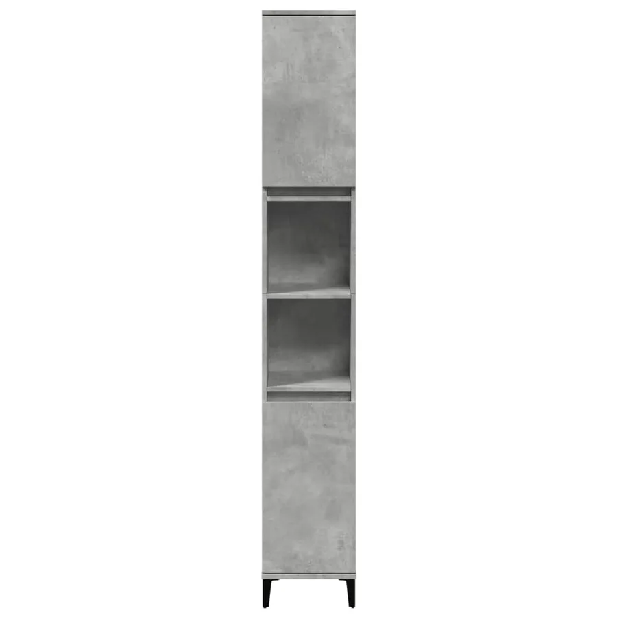 Armoire de salle de bain gris béton 30x30x190 cm - 5