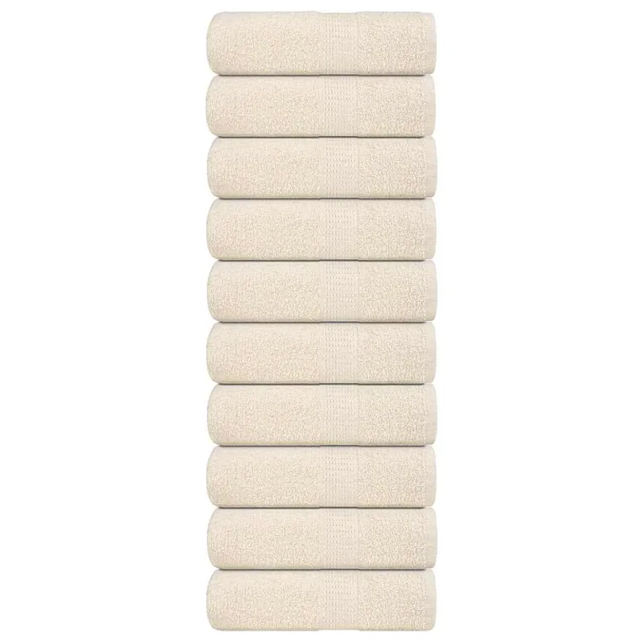 Serviettes de toilette FROGN 10 pièces Crème 30x30 cm 360 g/m²