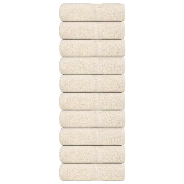 Serviettes de toilette FROGN 10 pièces Crème 30x30 cm 360 g/m²