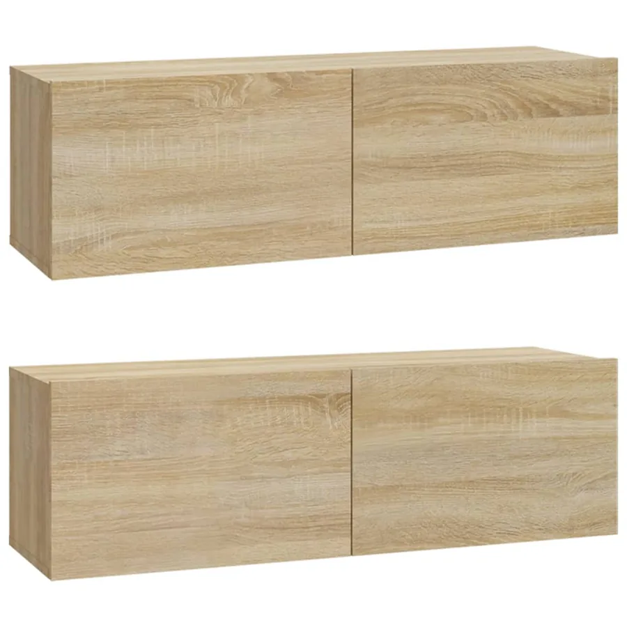 Ensemble de meubles TV 3 pcs Chêne sonoma Bois d'ingénierie - 5