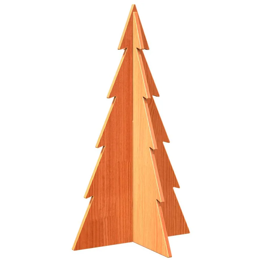 Arbre de Noël en bois pour décoration 80 cm bois de pin massif - 2