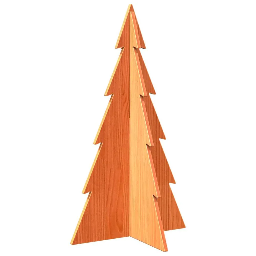 Arbre de Noël en bois pour décoration 80 cm bois de pin massif - 5
