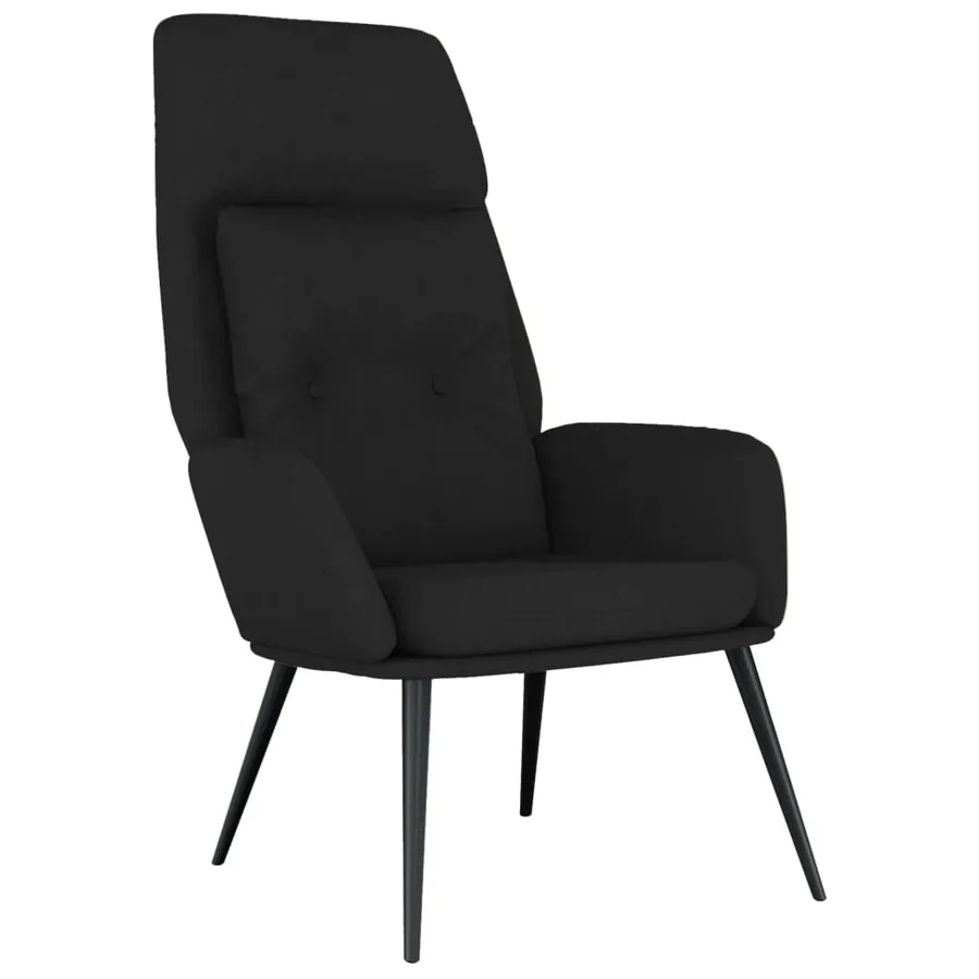 Chaise de relaxation Noir Similicuir daim - 2
