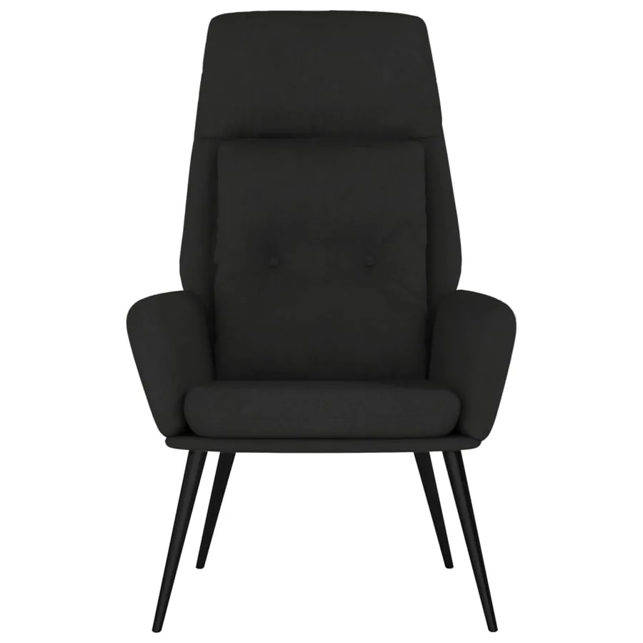 Chaise de relaxation Noir Similicuir daim - 3