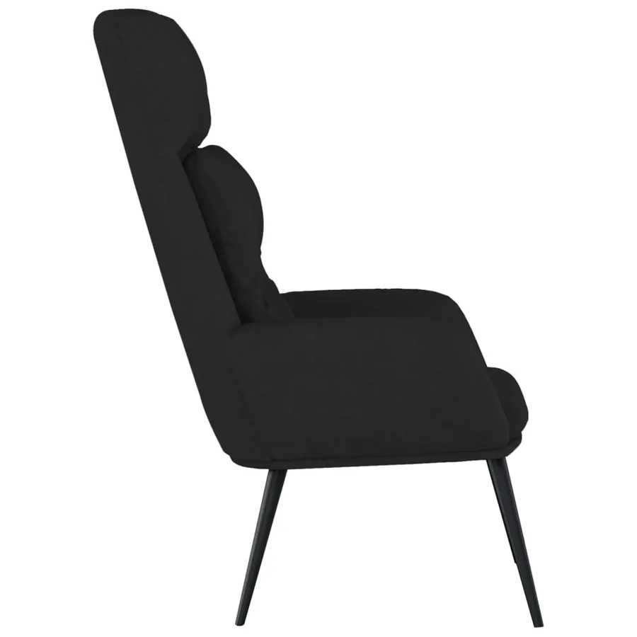 Chaise de relaxation Noir Similicuir daim - 4
