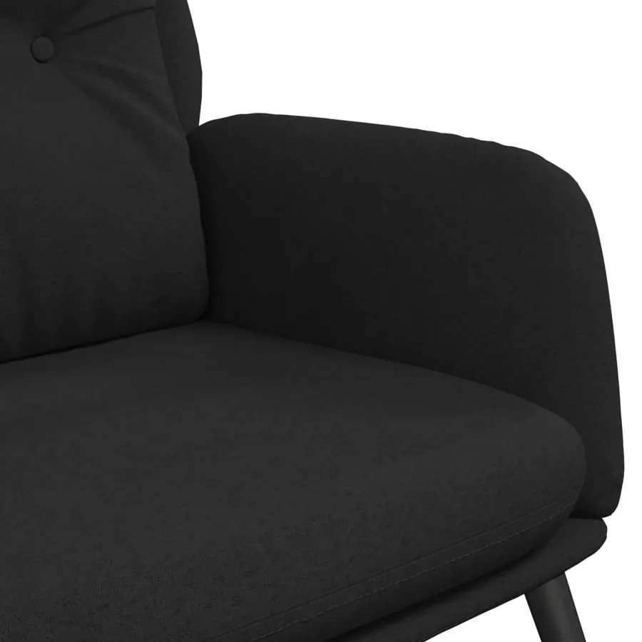 Chaise de relaxation Noir Similicuir daim - 6