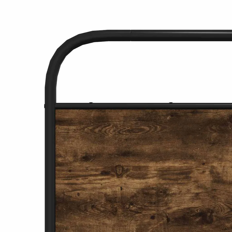 Tête de lit de remplacement chêne fumé 160 cm acier et bois d'ingénierie - 6