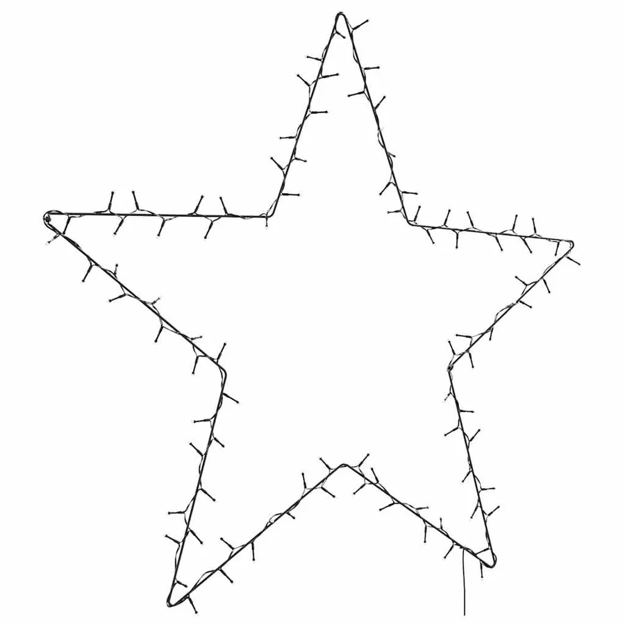 Lumières de Noël silhouette d'étoile 115 LED blanc chaud - 3