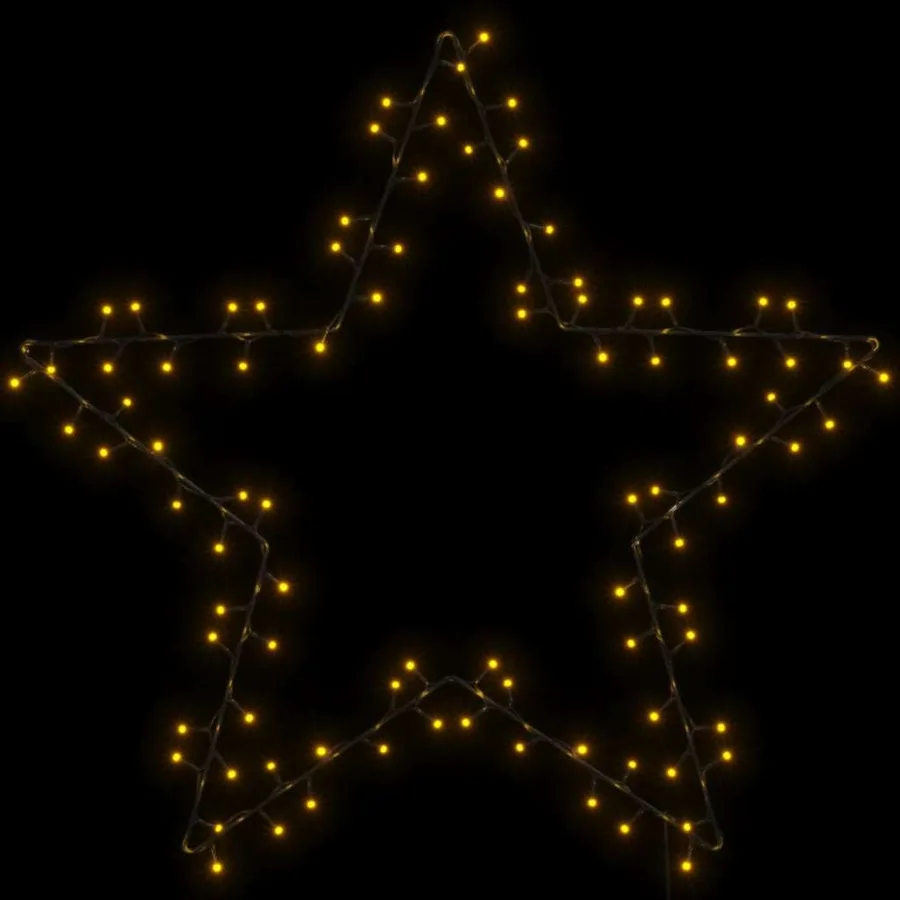 Lumières de Noël silhouette d'étoile 115 LED blanc chaud - 6