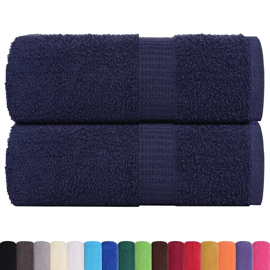 Serviettes de toilette FROGN 2 pièces Bleu marine 30x30 cm 360 g/m² - 2