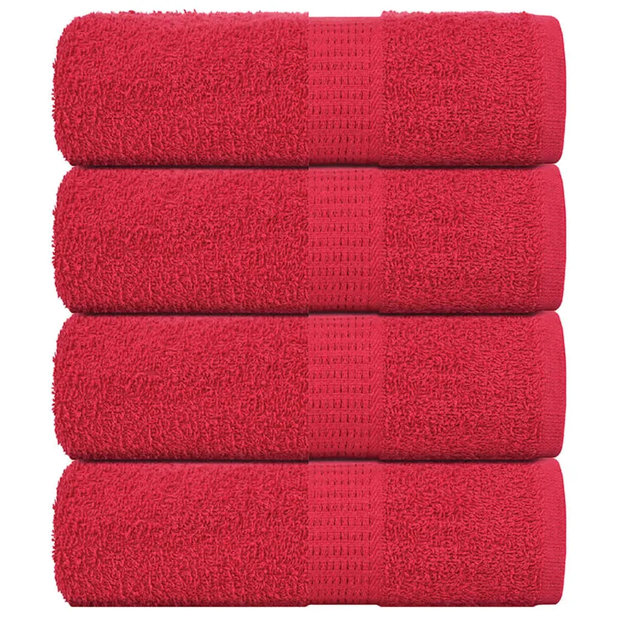 Serviettes de toilette FROGN 4 pièces Rouge 30x30 cm 360 g/m²
