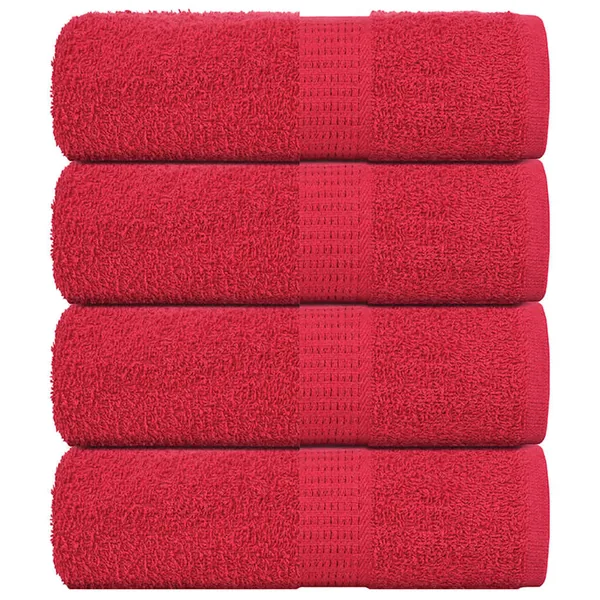 Serviettes de toilette FROGN 4 pièces Rouge 30x30 cm 360 g/m²