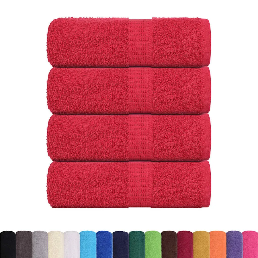 Serviettes de toilette FROGN 4 pièces Rouge 30x30 cm 360 g/m² - 2