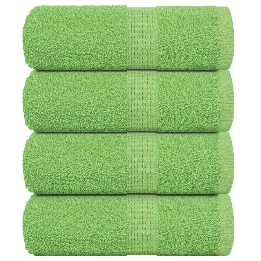 Serviettes de toilette FROGN 4 pièces Vert pomme 30x30 cm 360 g/m²