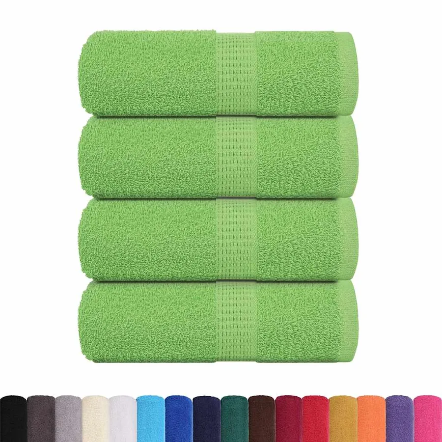 Serviettes de toilette FROGN 4 pièces Vert pomme 30x30 cm 360 g/m² - 2